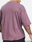 billiga Casual T-shirts för män-Herr T-shirt Oversized skjorta Slät Rund halsringning Utomhus Sport Kort ärm Kläder Mode Streetwear Häftig Ledigt vardag