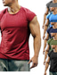 halpa Miesten vapaa-ajan T-paidat-miesten 3-osainen fitness-t-paita lyhythihainen lihasleikkaus kuntoharjoittelu fitness t-paita toppi