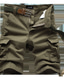 abordables Bermudas cargo-Hombre Pantalón Corto Cargo Pantalón corto Pantalones cortos holgados Multi bolsillo Pierna recta Color sólido Comodidad Listo para vestir Trabajo Diario Ropa de calle Casual Negro Amarillo