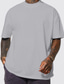 billige Casual T-shirts til mænd-Herre Oversized skjorte Vanlig Rund Hals udendørs Sport Kort Ærme Tøj Mode Gade Sej Afslappet Hverdag