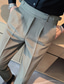 economico Chino-Per uomo Pantaloni Pantaloni con pieghe Tasche Gamba dritta Alto aumento Liscio Comfort Ufficio Attività commerciale Informale Vintage Elegante Nero Verde Vita alta Media elasticità