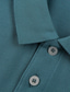 billiga klassisk polo-Herr POLO Shirt Golftröja Utomhus Arbete Polokrage Kortärmad Mode Streetwear Ensfärgat Slät Knapp Fram Sommar Vår Normal Vin Svart Vit Ljusgrön Rodnande Rosa Rubinrött POLO Shirt