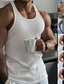 cheap Gym Tank Tops-Men&#039;s Tank Top Undershirt Sleeveless Shirt Wifebeater Shirt Striped U Neck Sport Indoor Sleeveless Clothing Apparel Fashion Streetwear