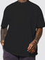 ieftine Tricouri casual pentru bărbați-Bărbați Cămașă supradimensionată Simplu Crewneck În aer liber sportiv Mânecă scurtă Îmbrăcăminte Modă Șic Stradă Misto Casul Zilnic