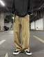tanie Chinosy-Męskie Spodnie Spodnie robocze Spodnie w kolorze khaki Spodnie chinosy Kieszeń Prosta noga Równina Komfort Pełna długość Codzienny Wyjściowe Streetwear Elegancki Prosty Czarny Khaki Średnio elastyczny