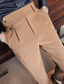 ieftine Pantaloni Chinos-Bărbați Pantaloni Pantaloni plisați Picior drept Ridicare înaltă Simplu Confort Birou Muncă Afaceri Epocă Elegant Negru Alb Talie Înaltă Micro-elastic