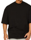 preiswerte Lässige T-Shirts für Herren-Herren T Shirt Übergroßes Hemd Glatt Rundhalsausschnitt Outdoor Täglich Kurze Ärmel Bekleidung Modisch Strassenmode Cool Casual