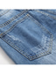preiswerte Freizeithosen-Herren Hose Hosen Jeans Tasche Zerrissen Glatt tragbar Outdoor Täglich Festtage Baumwollmischung Basic Modisch Blau Mikro-elastisch