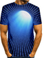 billige 3D-herreskjorter-Herre T-shirt Grafisk Bogstaver Rund hals A B C D E 3D-udskrivning udendørs Afslappet Kortærmet Trykt mønster Tøj Årgang Mode Klassisk Bekvem