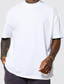 billiga Casual T-shirts för män-Herr Oversized skjorta Slät Rund halsringning Utomhus Sport Kort ärm Kläder Mode Streetwear Häftig Ledigt vardag