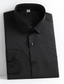 abordables Camisas de vestir-Hombre Camisa para Vestido Vino Negro Blanco Manga Larga Plano Escote Cuadrado Primavera &amp; Otoño Boda Exterior Ropa Abotonar