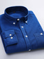 Недорогие Нарядные рубашки-Муж. Рубашка Рубашка на пуговицах Рубашка с воротничком Вельветовая рубашка Полотняное плетение Отложной Винный Черный Белый Темно синий Синий на открытом воздухе Офис Длинный рукав Одежда