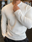 abordables Camisetas casuales de hombre-Hombre Camiseta Tee Plano Cuello redondo Exterior Ropa Cotidiana Manga Larga De Punto Ropa Casual Confort