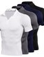 Χαμηλού Κόστους Ανδρικά μπλουζάκια casual-Ανδρικά Πουκάμισα που απομακρύνουν την υγρασία Μισό πουκάμισο με φερμουάρ Μπλουζάκι μπλουζάκι Μυϊκό πουκάμισο Σκέτο Όρθιος γιακάς Αθλήματα &amp; Ύπαιθρος Δρόμος Κοντομάνικο Φερμουάρ Γρήγορο Στέγνωμα Ρούχα