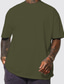 baratos Camisetas masculinas casuais-Homens camisa grande Tecido Crewneck Ao ar livre Esporte Manga Curta Roupa Moda Roupa de rua Legal Casual Diário