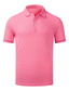 cheap Classic Polo-Men&#039;s Polo Shirt Golf Shirt Outdoor Work Polo Collar Short Sleeve Fashion Streetwear Solid Color Plain Button Front Summer Spring Regular Fit Wine Black White Light Green Pink Red Polo Shirt