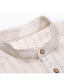 abordables camisas casuales de los hombres-Hombre camisa de lino Camisa de verano Camisa de playa Cuello Otoño Primavera Manga Corta Negro Blanco Azul cielo A Rayas Exterior Calle Ropa Abotonar