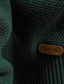 levne pánský pulovrový svetr-Pánské Svetr Rolák Rýhovaný Plést Zkrácené Pletený Proužek Výstřih ke krku Módní Šik ven Venkovní Jdeme ven Oblečení Podzim zima Přírodní žlutá Rubínově červená M L XL