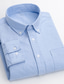 economico Camicie da vestito-Per uomo Camicie Liscio Collo ripiegabile azzurro cielo Bianco Rosa Blu marino Blu Esterno Ufficio Manica lunga Bottone giù Abbigliamento Cotone Lavoro Comodo Tasche Signore