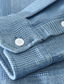 abordables chemises décontractées pour hommes-Homme Surchemise Plaid Col rabattu Noir Bleu clair Extérieur Plein Air manche longue Bouton bas Vêtement Tenue Coton Décontractées Confortable