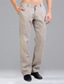 cheap Casual Pants-Men&#039;s Linen Pants Trousers Summer Pants Pocket Straight Leg Plain Comfort Casual Daily Holiday Linen / Cotton Blend Streetwear Stylish Blue Green