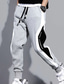 tanie Spodnie dresowe-Męskie Spodnie dresowe Uprawiający jogging Spodnie Kieszeń Ściągana na sznurek Kolorowy blok Komfort Codzienny Święto Streetwear Sport Elegancki Czarny Szary Średnio elastyczny