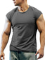 billige Casual T-shirts til mænd-herre 3-delt fitness trænings t-shirt kortærmet muskel cut fitness træning fitness t-shirt top