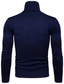 cheap Men&#039;s Pullover Sweater-Men&#039;s Pullover Sweater Jumper Ribbed Knit Knitted Plain Turtleneck Stylish Keep Warm Vacation Going out Clothing Apparel Winter Fall Black White M L XL