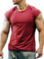 economico Magliette casual da uomo-T-shirt fitness da uomo in 3 pezzi, manica corta, taglio muscolare, t-shirt fitness per allenamento fitness