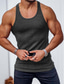 cheap Gym Tank Tops-Men&#039;s Tank Top Undershirt Sleeveless Shirt Wifebeater Shirt Striped U Neck Sport Indoor Sleeveless Clothing Apparel Fashion Streetwear