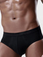 cheap Men&#039;s Underwear-Men&#039;s 3 Pack Briefs Breathable Soft Plain Mid Waist Black Red