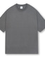 baratos Camisetas masculinas casuais-Homens Camiseta Camisetas camisa grande Tecido Cor Sólida Gola Redonda Rua Esportes Manga Curta Roupa Algodão Moda Casual Clássico Superdimensionado