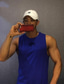 cheap Gym Tank Tops-Male Tank Top Vest Top Undershirt Quotes &amp; Sayings Hot Stamping Daily Wear Activewear Sleeveless Print Clothing Apparel Gymnatics