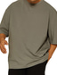 tanie Męskie koszulki casual-Męskie Podkoszulek Koszula oversize Równina Wycięcie pod szyją Na zewnątrz Codzienny Krótkie rękawy Odzież Moda Moda miejska Nowoczesne Codzienny