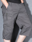 billiga Casual shorts-Herr Cargo-shorts Shorts Vandringsshorts Ficka med blixtlås Flera fickor Slät Komfort Utomhus Dagligen Utekväll Bomullsblandning Mode Streetwear Svart Armégrön