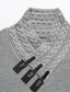 ieftine pulover pentru bărbați-Bărbați Pulover pulover Cablu Tricotat Tricotat Simplu Guler în picioare Stilat Păstrați-vă cald Vacanță Ieșire Îmbrăcăminte Iarnă Toamnă Negru Alb S M L