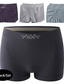 cheap Men&#039;s Underwear-Men&#039;s 3 Pack Boxer Briefs Seamless Panty Boxers Underwear Multipack Underwear Solid Color medium grey 3 Pack-Multi Color