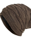 お買い得  メンズハット-男性用 帽子 ビーニー帽 ビーニー・ハット 冬の帽子 キャップ ニットカフ アウトドアウェア カジュアル／普段着 ニット フリース 平織り ウォーム ブラック