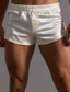 abordables Ropa interior masculina-Hombre 1 paquete Ropa Interior Boxer Transpirable Suave Plano Media cintura Plata Negro
