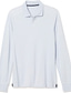 billiga Klassisk pikétröja för män-Herr POLO Shirt Pikétröja i bomull Utomhus Ledigt Polokrage Långärmad Ledigt Bekväm Ensfärgat Slät Knapp Fram Button-Down Vår Höst Normal Svart Vit Gul Rodnande Rosa Marinblå Blå POLO Shirt