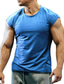 olcso Férfi alkalmi pólók-férfi 3 részes fitness torna póló rövid ujjú izomvágás fitness edzés fitness póló felső