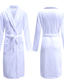 cheap Robes-Men&#039;s Plus Size Pajamas Robe Bathrobe Robes Gown Pure Color Stylish Casual Comfort Home Daily Flannel Comfort Warm Long Robe Pocket Winter Fall White Navy Blue