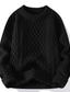 cheap Men&#039;s Pullover Sweater-Men&#039;s Sweater Pullover Ribbed Knit Tunic Knitted Jacquard Plain Crew Neck Keep Warm Modern Contemporary Work Daily Wear Clothing Apparel Fall &amp; Winter Black Green M L XL