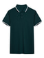 cheap Classic Polo-Men&#039;s Polo Shirt Golf Shirt Striped Turndown Green Black Blue Pink Dark Green Outdoor Street Short Sleeve Button-Down Clothing Apparel Cotton Cool Casual Comfortable