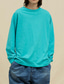 billige Casual T-shirts til mænd-Herre T-shirt T-Shirts Oversized skjorte Vanlig Ensfarvet Rund hals Gade Sport Langærmet Tøj Bomuld Mode Afslappet Overdimensionerede Bekvem