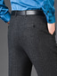 זול צ&#039;ינו-בגדי ריקוד גברים חליפות מכנסיים כיס רגל ישרה אחיד מִשׂרָד עבודה עֵסֶק שיק ומודרני רשמי שחור אפור בהיר מותניים גבוהים מיקרו-אלסטי