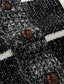 お買い得  メンズカーディガンセーター-男性用 カーディガンセーター リブ ニット ボタン ニット 格子柄 ラペル カジュアル ウォームアップ デイリーウェア お出かけ 衣類 冬 秋 ブラック ダークネイビー M L XL