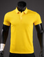 cheap Classic Polo-Men&#039;s Polo Shirt Golf Shirt Outdoor Street Polo Collar Short Sleeve Sports Casual Solid Colored Button Front Button-Down Summer Spring Regular Fit Black White Yellow Pink Red Navy Blue Polo Shirt