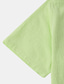 Χαμηλού Κόστους ανδρικά πουκάμισα casual-Ανδρικά λινό πουκάμισο Καλοκαιρινό πουκάμισο Πουκάμισο παραλίας Μαύρο Λευκό Καφέ Κοντομάνικο Σκέτο Όρθιος γιακάς Καλοκαίρι Causal Αργίες Ρούχα