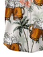 cheap Hawaiian Shirts-Men&#039;s Shirt Summer Hawaiian Shirt Graphic Prints Beer Leaves Turndown Blue Green Gray Street Casual Short Sleeves Button-Down Print Clothing Apparel Tropical Fashion Hawaiian Designer